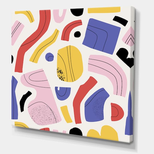 Designart - Organic and Elements In Red Yellow and Pink